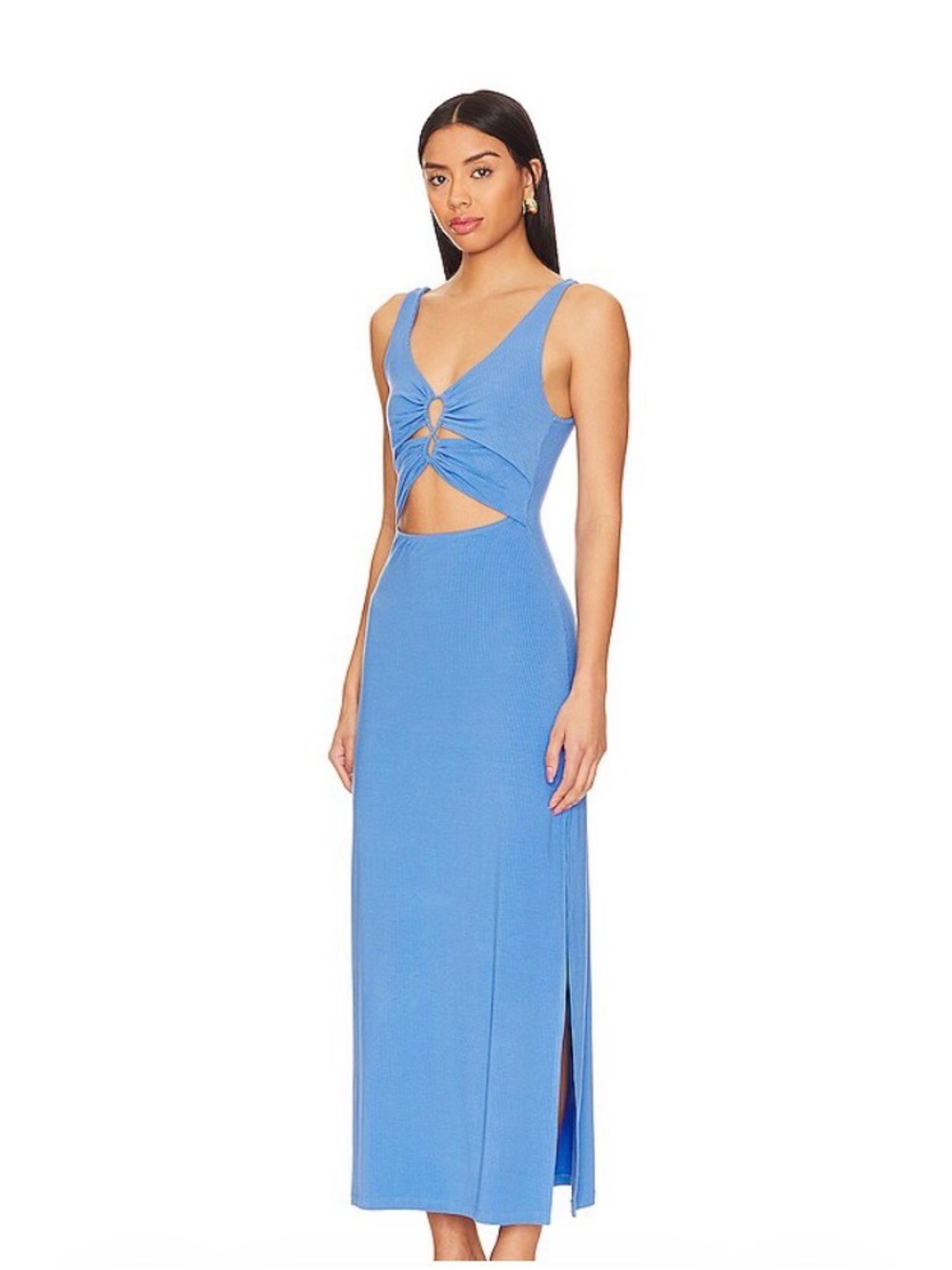 REVOLVE Cornflower Blue Twist Front Cutout Maxi Dress